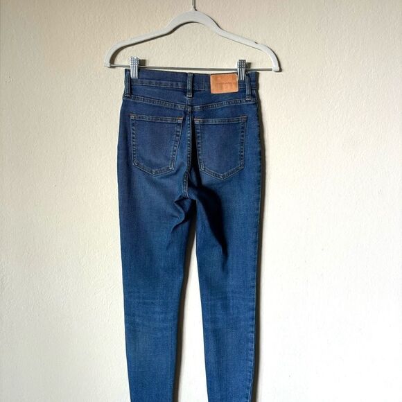 Everlane Skinny Blue Jeans Mid Rise Ankle Stretch Size 24 - Picture 7 of 10